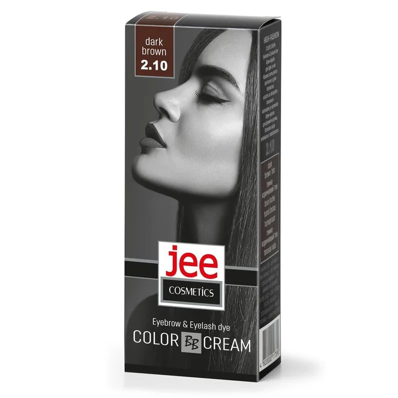 Крем-фарба для брів та вій JEE Cosmetics 50 мл №2-10 Темно-коричневий (2552417183)