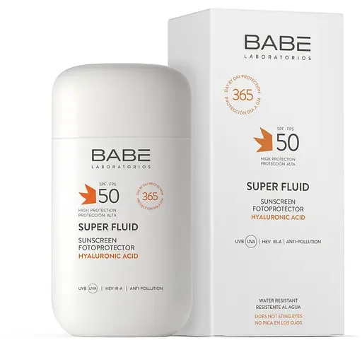 Сонцезахисний флюїд для обличчя Babe Laboratorios Sun Protection SPF 50, 50 мл (8437014389449)