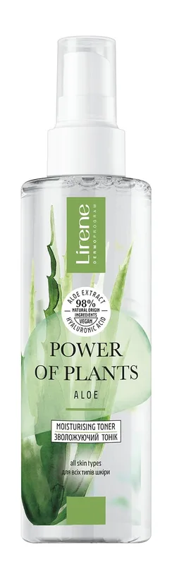 Тонік для обличчя Lirene Power Of Plants Moisturising Toner Aloe зволожувальний 200 мл