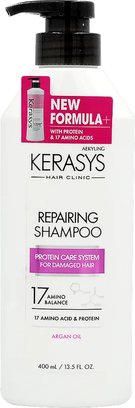 Шампунь для волосся KeraSys Hair Clinic Repairing відновлюючий, 400 мл