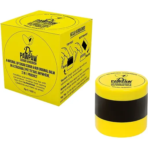 Скраб і бальзам для губ Dr. Pawpaw Scrub&Nourish 2 в 1 Transparent 16 г (109066)