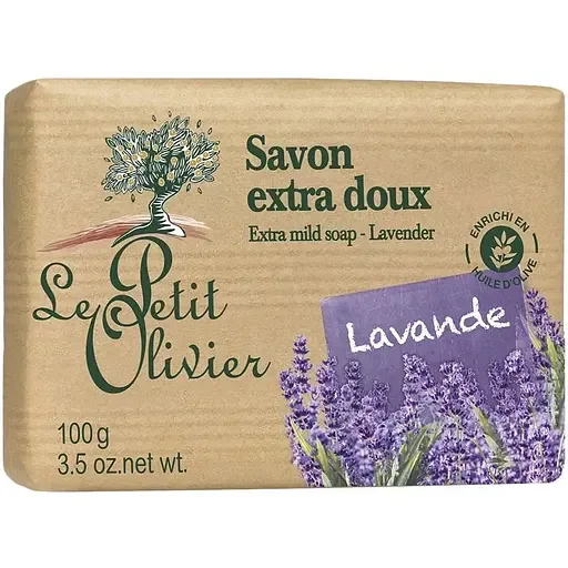 Мило екстраніжне мило Le Petit Olivier 100% vegetal oils soap лаванда 100 г (3549620005325)