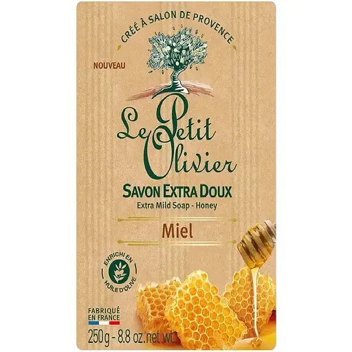 Мило екстраніжне Le Petit Olivier 100% vegetal oils soap мед 250 г (3549620005622)