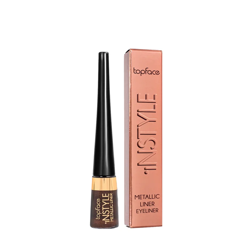Підводка для очей кольорова перламутрова topface Instyle Metallic Eyeliner РТ554 №8 Темно-бронзовий