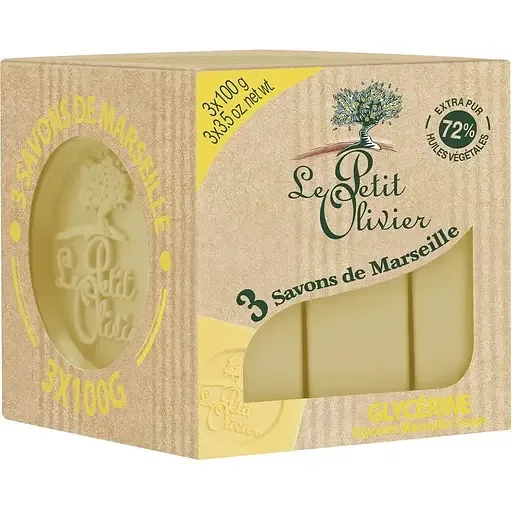 Марсельське мило Le Petit Olivier 100% 3х100 г (3549620005844)