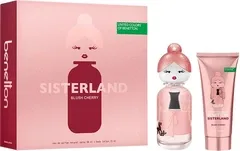 Набір для жінок United Colors of Benetton Sisterland Blush Cherry Парфумована вода 80 мл + Лосьйон для тіла 75 мл (8433982027260)