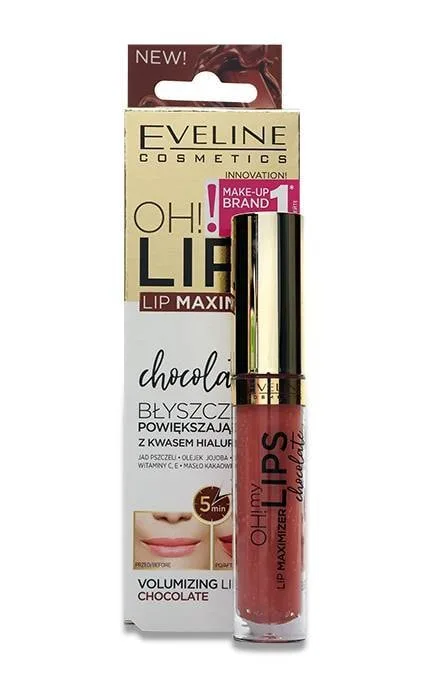 Блиск для збільшення об’єму губ Eveline Oh! My lips Lip Maximizer з запахом шоколаду 45 мл