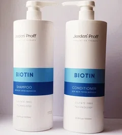Шампунь і кондиціонер безсульфатний Jerden Proff Biotin з колагеном і біотином 2000 мл
