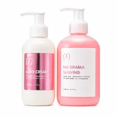 Набір для жіночого гоління та зволоження Mary Babe No Drama Shaving Love Cream 2 засоби 350 г 200 мл