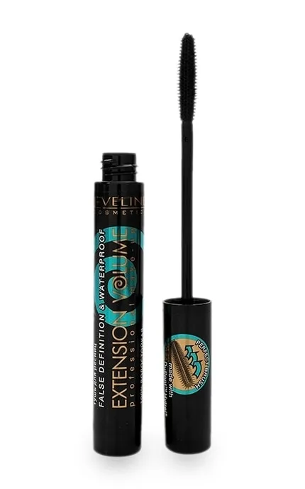 Водостійка туш для вій Eveline Cosmetics 4D Extension Black 10 мл