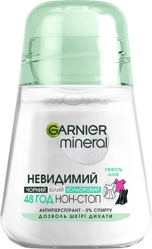 Антиперспірант-роликовий Garnier Mineral Невидимий Свіжість алое 50 мл