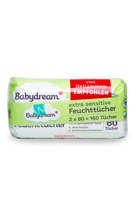 Вологі серветки дитячі Babydream Sensitive 2*80 шт 160 шт