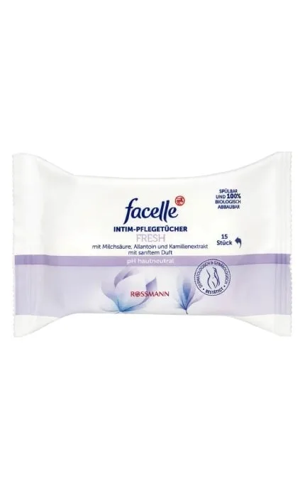 Вологі серветки для інтимної гігієни Facelle 15 шт