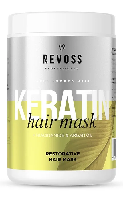 Відновлювальна маска для волосся Revoss Professional Keratin Hair Mask 900 мл