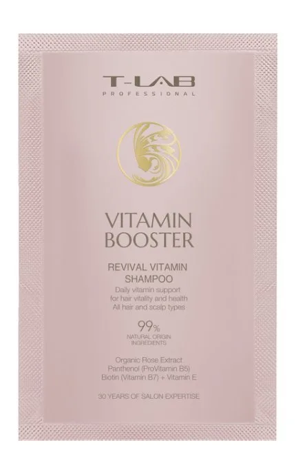 Відновлюючий шампунь T-Lab Professional Vitamin Booster Revival Shampoo з вітамінним бустером 15 мл