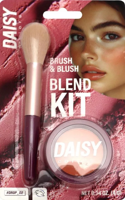 Набір пензлик та румʼяна для обличчя DAISY COLORS Blend Kit (Brush & Blush) (Blister)