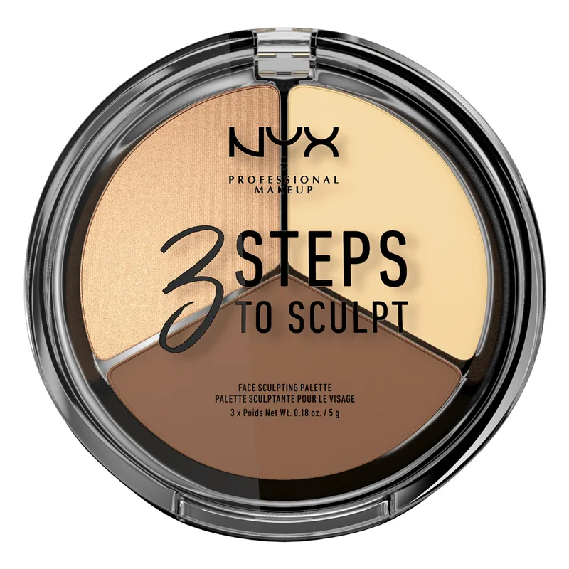 NYX PROFESSIONAL MAKEUP 3 STEPS TO SCULPT ПАЛІТРА ДЛЯ КОНТУРУ ОБЛИЧЧЯ LIGHT