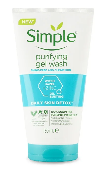 Гель для вмивання очищаючий Simple Detox 150 мл