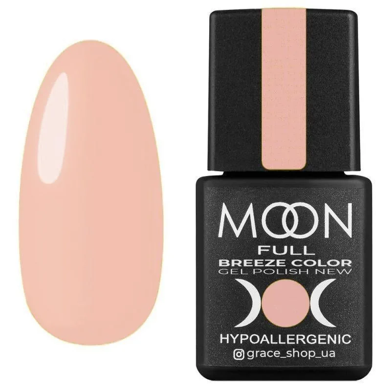 Гель-лак Moon Full Breeze Color 8 мл №404 Молочно-персиковий емаль