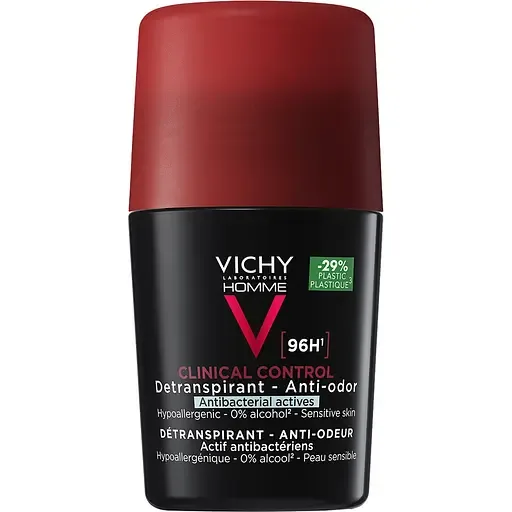 Антиперспірант для чоловіків Vichy Deo Clinical Control кульковий 96 годин захисту проти надмірного потовиділення та запаху 50 мл (MB469600)