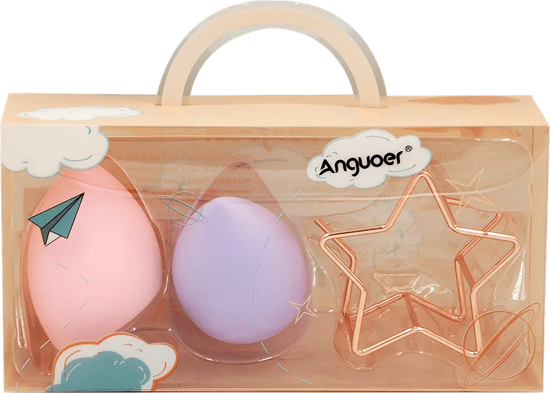 Anguoer Набір подарунковий (б'юті-блендери 2 шт + тримач-зірка ), 1шт