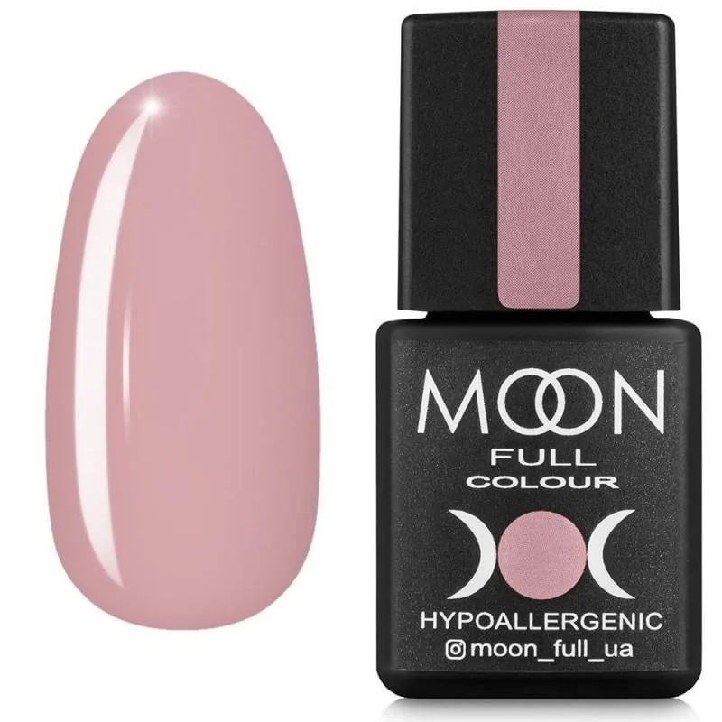 Гель-лак Moon Full color Gel polish 8 мл №644 Пудровий рожевий емаль
