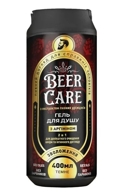 Гель для душу Beer Care 2 в 1 Зволоження з Аргініном 400 мл