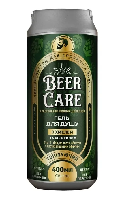 Гель для душу Beer Care 3 в 1 Тонізуючий з хмелем 400 мл