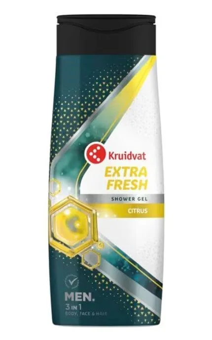 Гель для душу Kruidvat 3-в-1 Extra Fresh 300 мл