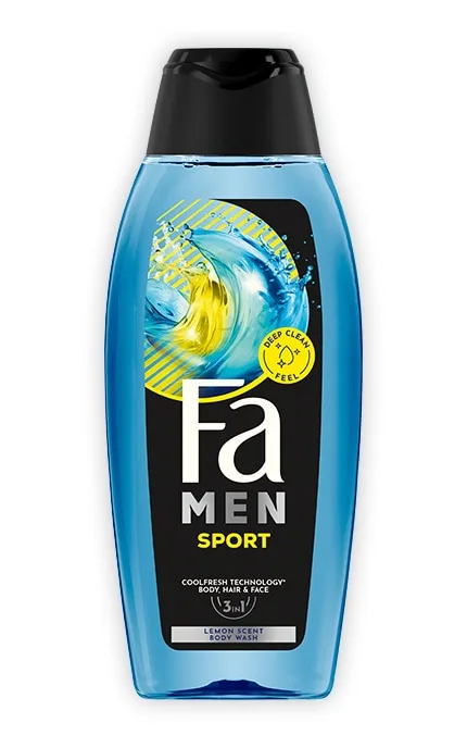 Гель для душу Fa Men Sport з освіжаючим ароматом зеленого цитрусу 400 мл