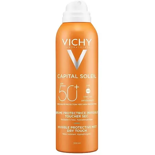 Сонцезахисний зволожуючий водостійкий спрей-вуаль Vichy Capital Soleil SPF 50 200 мл (M8074222)