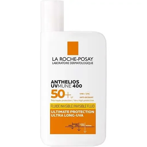 Сонцезахисний флюїд La Roche-Posay Anthelios UVA 400 для чутливої шкіри обличчя SPF 50+ 50 мл (MB459200)