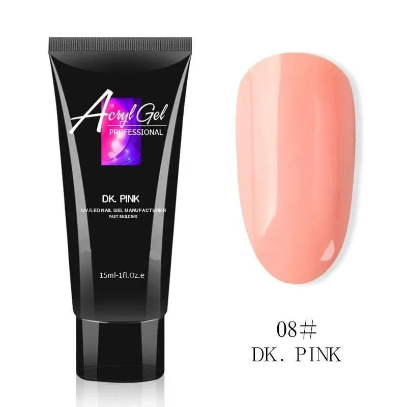 Полігель Acryl Gel Professional 15 мл Dark Pink №08