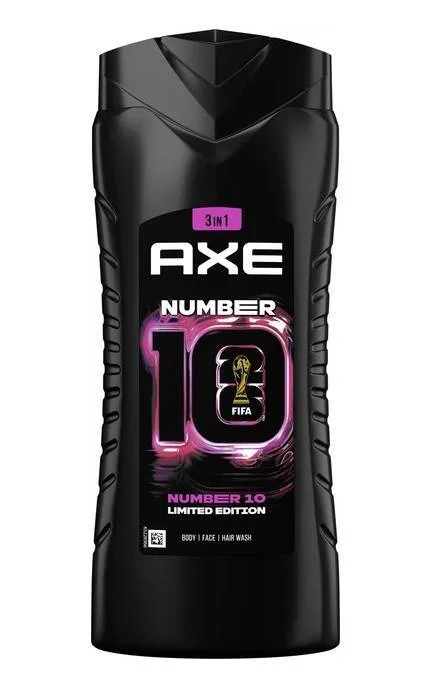 Гель для душу та шампунь AXE 3 в 1 Number 10 400 мл