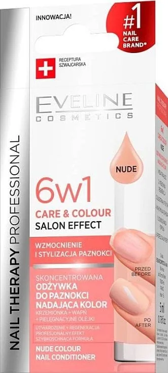 Засіб для догляду за нігтями Eveline сosmetics nail therapy professional 6 в 1 care & colour