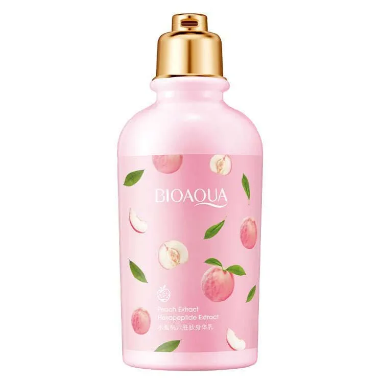 Відновлюючий лосьйон для тіла з персиком і лактобактеріями BIOAQUA Peach Extract Hexapeptide Extract (250мл)