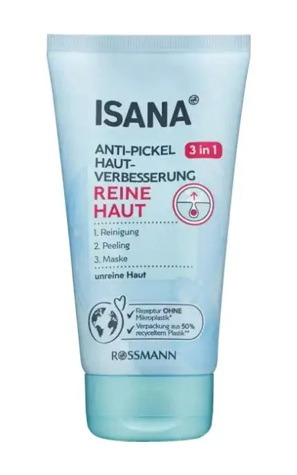 Гель-пілінг для очищення шкіри Isana 3 в 1 150 мл