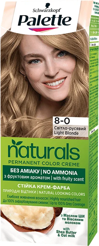 Крем-фарба для волосся Palette Naturals 8-0 Світло-русявий 110 мл