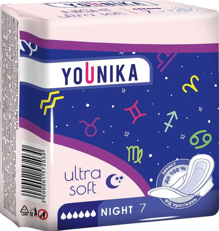 Прокладки гігієнічні Younika Ultra Night Soft