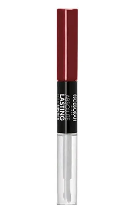 Губна помада-бальзам для губ 2 в 1 Deborah Absolute Lasting Luquid стійка 08 Classic Red