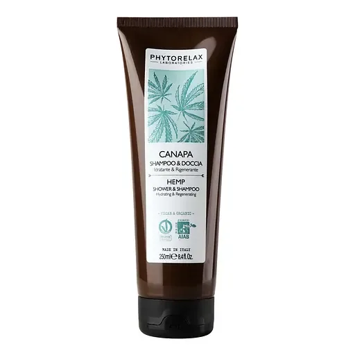 Шампунь-гель для душу Phytorelax Vegan & Organic Hemp зволожуючий 250 мл (6022272)
