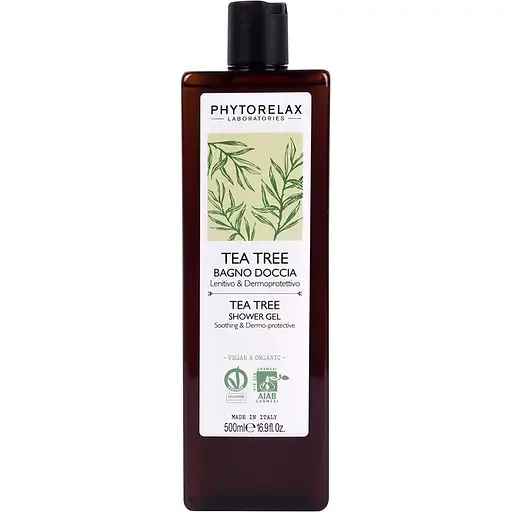 Гель для душу Phytorelax Vegan&Organic Tea Tree заспокійливий 500 мл (6022289)