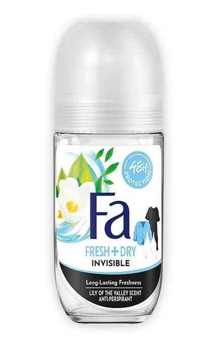Дезодорант кульковий FA Invisible Fresh, 50 мл