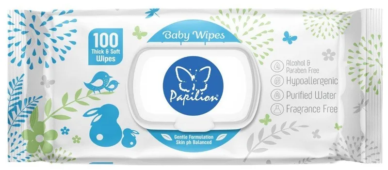 Дитячі вологі серветки Papilion Baby, 100 шт
