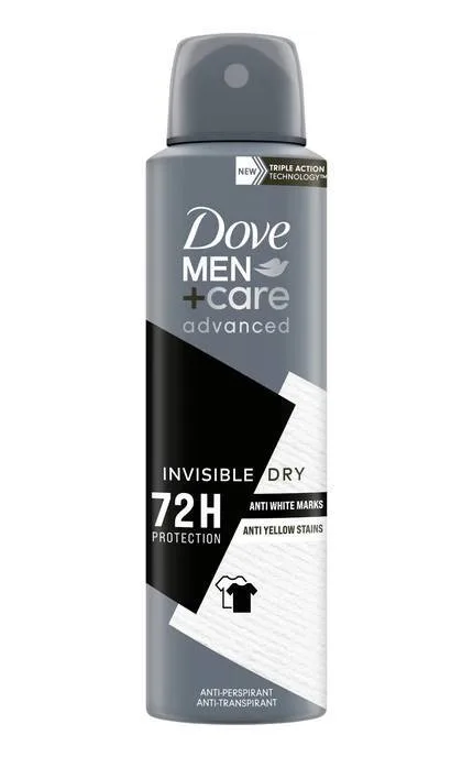 Дезодорант-спрей Dove Men+Care Невидима сухість 72 години 150 мл