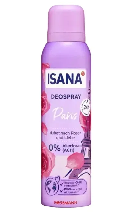 Дезодорант-спрей Isana Paris 24H Rossmann жіноча 150 мл
