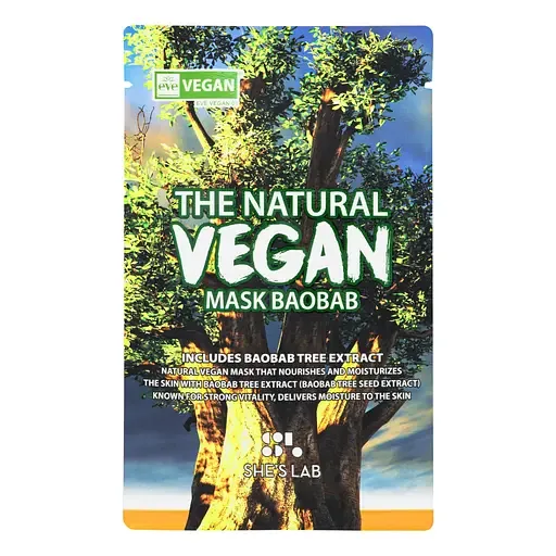 Маска для обличчя She's Lab The Natural Vegan Баобаб 20 г