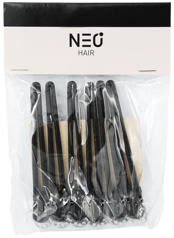 Затиски для укладання волосся NEO hair чорні, 6 шт
