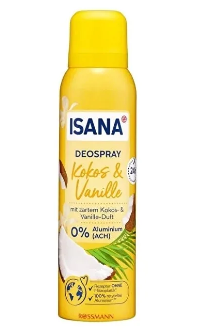 Дезодорант-спрей для жінок Isana Kokos&Vanille, 150 мл