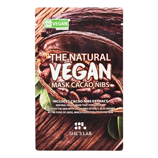 Маска для обличчя She's Lab The Natural Vegan Боби Какао 20 г